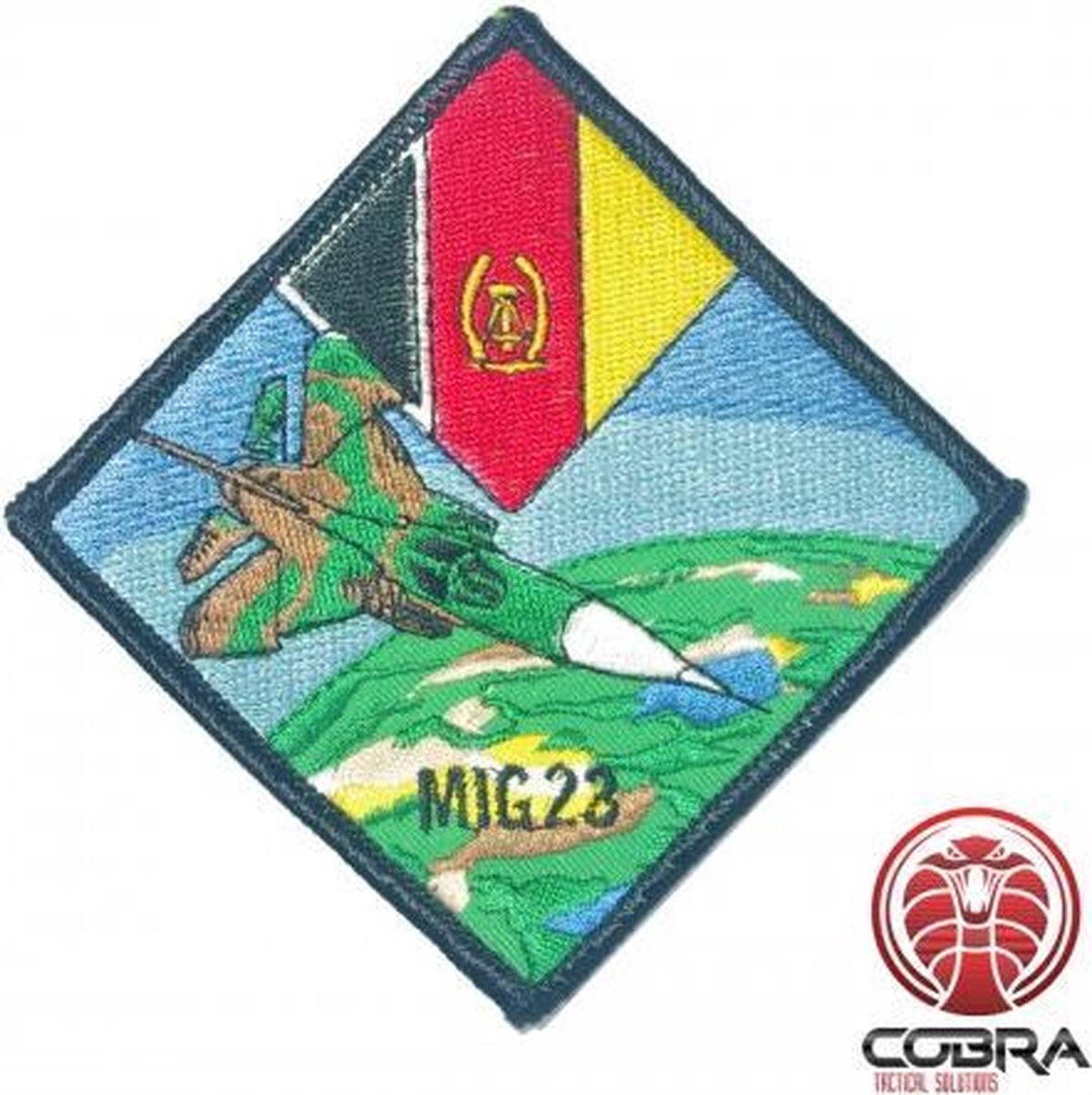 Camoflaged MIG 23 Blauwe Stratosfeer Hemel geborduurde patch | Opnaai  | Military Airsoft